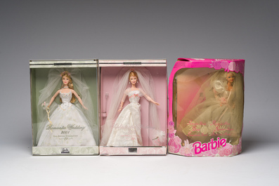 Thirteen various Barbie dolls in their original boxes, Mattel, dated 1992-2001