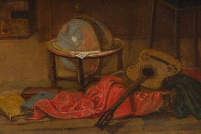 William Powell Frith (1819-1909, attribu&eacute; &agrave;): Le mont-de-pi&eacute;t&eacute;, huile sur toile, 19&egrave;me si&egrave;cle