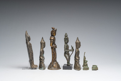 A varied collection of Asian figures of Buddhist deities, a.o. Thailand, Burma, India, etc., 10th C. and later