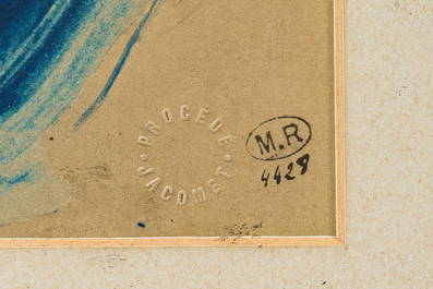 Auguste Rodin (1840-1917, after): Lady in a blue dress, multiple via the Jacomet procedure, with a stamp of the Mus&eacute;e Rodin