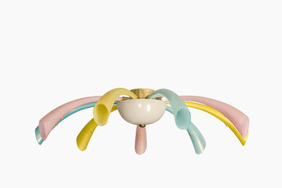 Angelo Barovier (1927-2008): 'Fuochi artificiali', a nine-armed chandelier in mouth-blown Venetian glass, Barovier &amp; Toso, Italy