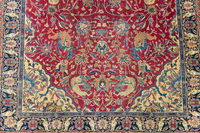 An Armenian or Azerbaijani Karabagh Tabriz style rug with floral design, wool, cotton and silk, early 20th C.