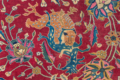An Armenian or Azerbaijani Karabagh Tabriz style rug with floral design, wool, cotton and silk, early 20th C.
