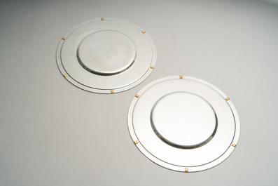 A French 83-piece silver-plated cutlery set and six underplates, model Aria, Christofle, 20th C.