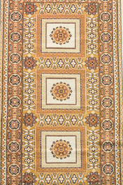 Four oriental rugs, a.o. a Turkish Kelim (Kilim) rug with geometric design, wool and cotton, 20th C.