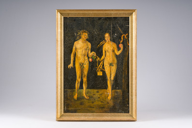 European School, follower of Albrecht D&uuml;rer (1471-1528): Adam and Eve, oil on panel, 19th/20th C.