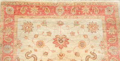 An Afghan Ziegler rug with floral design, wool on cotton, 20th C.