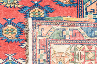 A Turkish Kula rug with geometric design, 20th C.