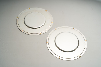 A French 83-piece silver-plated cutlery set and six underplates, model Aria, Christofle, 20th C.
