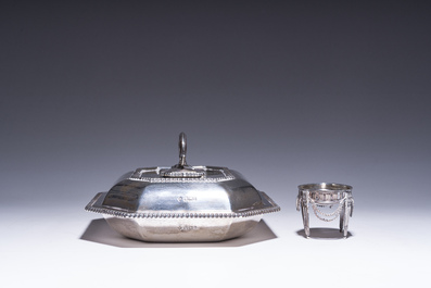 A varied collection of English silver and silver-plated tableware, 19th/20th C.