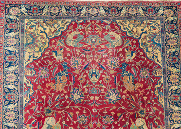 An Armenian or Azerbaijani Karabagh Tabriz style rug with floral design, wool, cotton and silk, early 20th C.