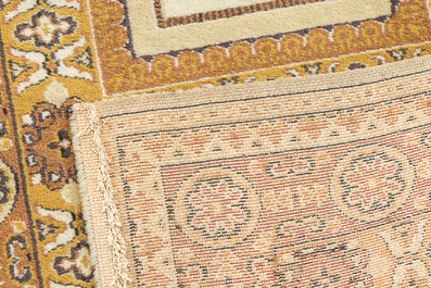 Four oriental rugs, a.o. a Turkish Kelim (Kilim) rug with geometric design, wool and cotton, 20th C.