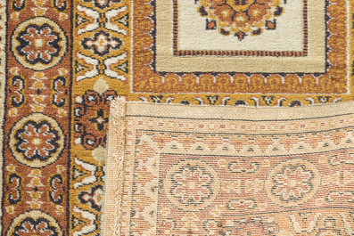 Four oriental rugs, a.o. a Turkish Kelim (Kilim) rug with geometric design, wool and cotton, 20th C.