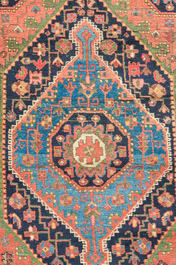 Three oriental rugs with floral design, Tabriz, Sarouk and Hamadan, wool on cotton, 20th C.