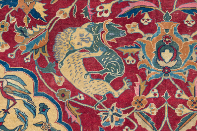 An Armenian or Azerbaijani Karabagh Tabriz style rug with floral design, wool, cotton and silk, early 20th C.