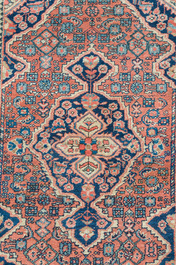 Three oriental rugs with floral design, Tabriz, Sarouk and Hamadan, wool on cotton, 20th C.
