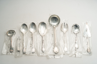 A French 141-piece silver-plated cutlery set, model Marly, Christofle, 20th C.