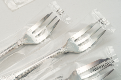 A French 141-piece silver-plated cutlery set, model Marly, Christofle, 20th C.