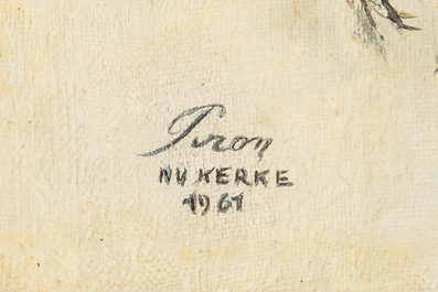 Leo Piron (1899&ndash;1962): 'Nukerke', oil on canvas, dated 1961