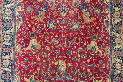 An Armenian or Azerbaijani Karabagh Tabriz style rug with floral design, wool, cotton and silk, early 20th C.