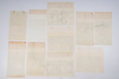 Nineteen various posters promoting mainly Ostend events (Cinema Corso, Circus, etc.), 20th C.
