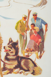 Eric Weber (?): Poster promoting the Jungfraujoch region in Switzerland, chromolithograph, Soci&eacute;t&eacute; Polygraphique Laupen, ca. 1950