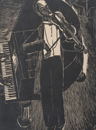 Belgian school: Five various graphic works, 20th C.