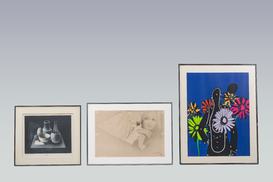 European school: Five various graphic works, 20th C.