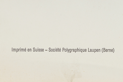 Eric Weber (?): Poster promoting the Jungfraujoch region in Switzerland, chromolithograph, Soci&eacute;t&eacute; Polygraphique Laupen, ca. 1950