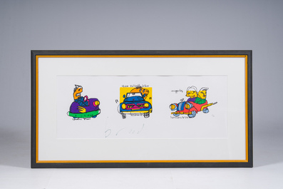 Herman Brood (1946-2001): 'Cars' or 'Cars botsing', serigraph in colours, ed. 174/200