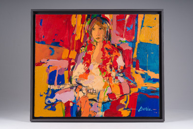 Frank Derie (1946-2009): 'Hier is je ontbijt schat', acrylic on canvas