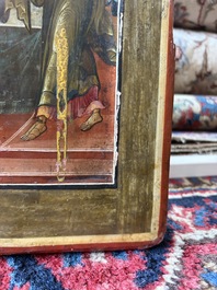 Two Russian orthodox icons, 'Saint Paraskeva' and 'Presentation of Jesus in the temple', 19th C.