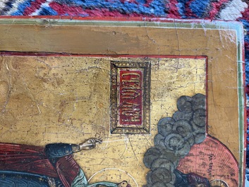Two Russian orthodox icons, 'Saint Paraskeva' and 'Presentation of Jesus in the temple', 19th C.