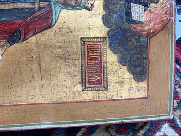 Two Russian orthodox icons, 'Saint Paraskeva' and 'Presentation of Jesus in the temple', 19th C.