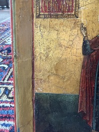 Two Russian orthodox icons, 'Saint Paraskeva' and 'Presentation of Jesus in the temple', 19th C.
