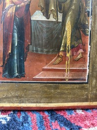 Two Russian orthodox icons, 'Saint Paraskeva' and 'Presentation of Jesus in the temple', 19th C.