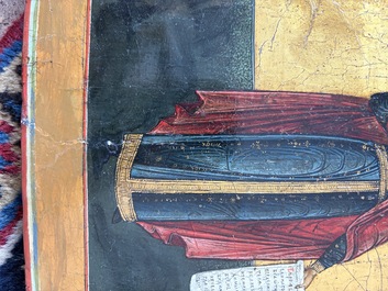 Two Russian orthodox icons, 'Saint Paraskeva' and 'Presentation of Jesus in the temple', 19th C.