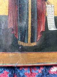 Two Russian orthodox icons, 'Saint Paraskeva' and 'Presentation of Jesus in the temple', 19th C.