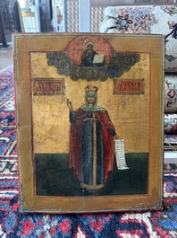 Two Russian orthodox icons, 'Saint Paraskeva' and 'Presentation of Jesus in the temple', 19th C.
