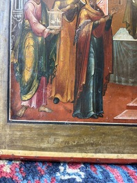 Two Russian orthodox icons, 'Saint Paraskeva' and 'Presentation of Jesus in the temple', 19th C.