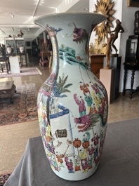 A Chinese famille rose 'Spring Festival' vase, 19th C.
