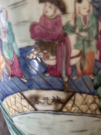 A Chinese famille rose 'Spring Festival' vase, 19th C.