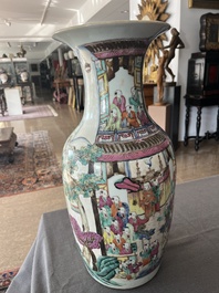 A Chinese famille rose 'Spring Festival' vase, 19th C.