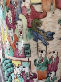 A Chinese famille rose 'Spring Festival' vase, 19th C.