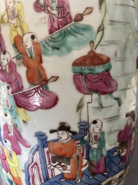 A Chinese famille rose 'Spring Festival' vase, 19th C.