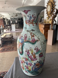 A Chinese famille rose 'Spring Festival' vase, 19th C.