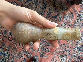 Nine small glass vases and bottles, Roman period and later