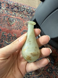 Nine small glass vases and bottles, Roman period and later