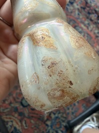 Nine small glass vases and bottles, Roman period and later