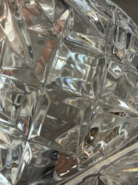 A varied collection of mainly partly coloured overlay cut crystal, a.o. Val Saint Lambert and Atlantis, 20th C.